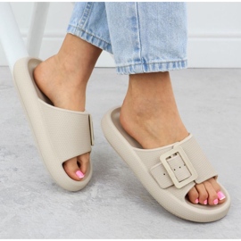 Kvinnors tofflor Big Star RR274A582 Beige 5