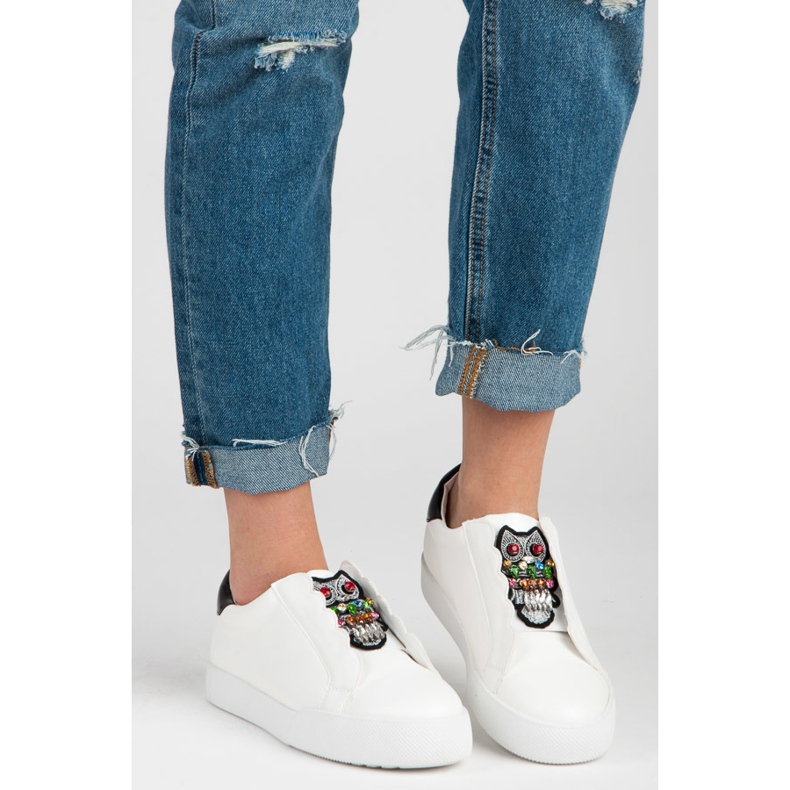 Vices Slip-on sneakers med ugglor vit 1