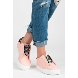 Vices Slip-on sneakers med ugglor rosa 2