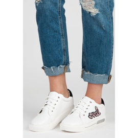 Vices Älskar Sneakers med snörning vit rosa 1