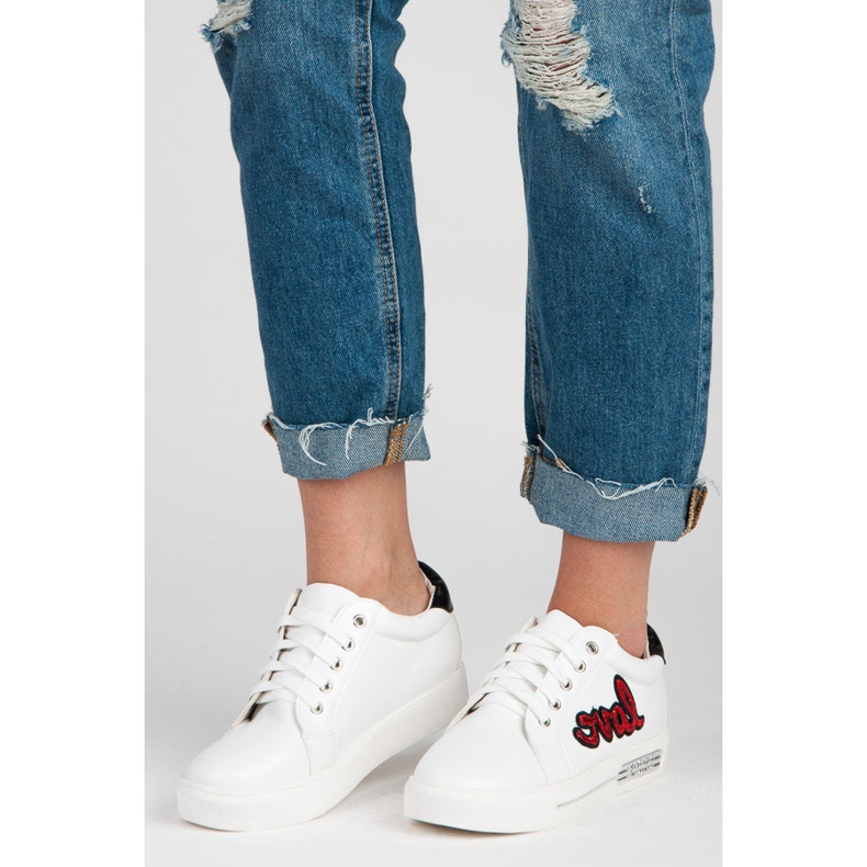 Vices Älskar Sneakers med snörning vit röd 1