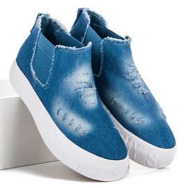 Seastar Denim Slipons ovanför ankeln blå 2