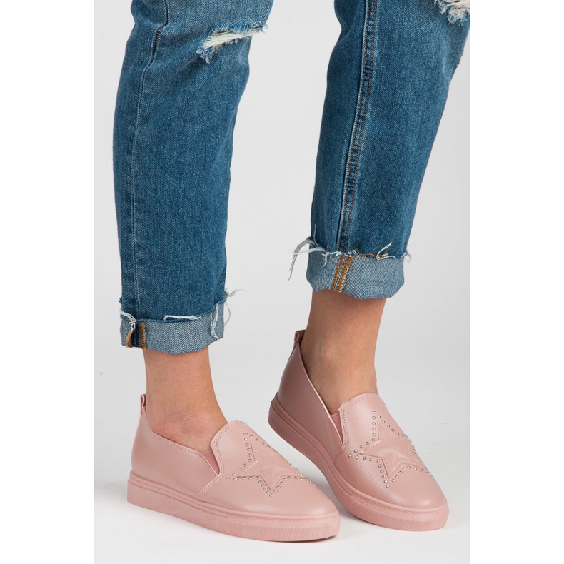 Rosa Slipons Med En Stjärna 1