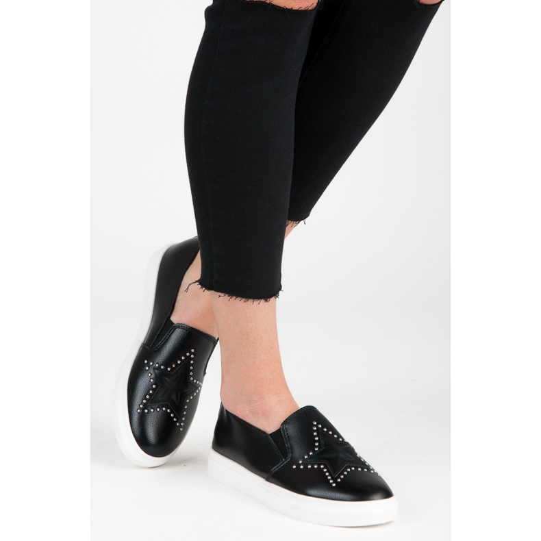 Svarta slipons med en stjärna 1