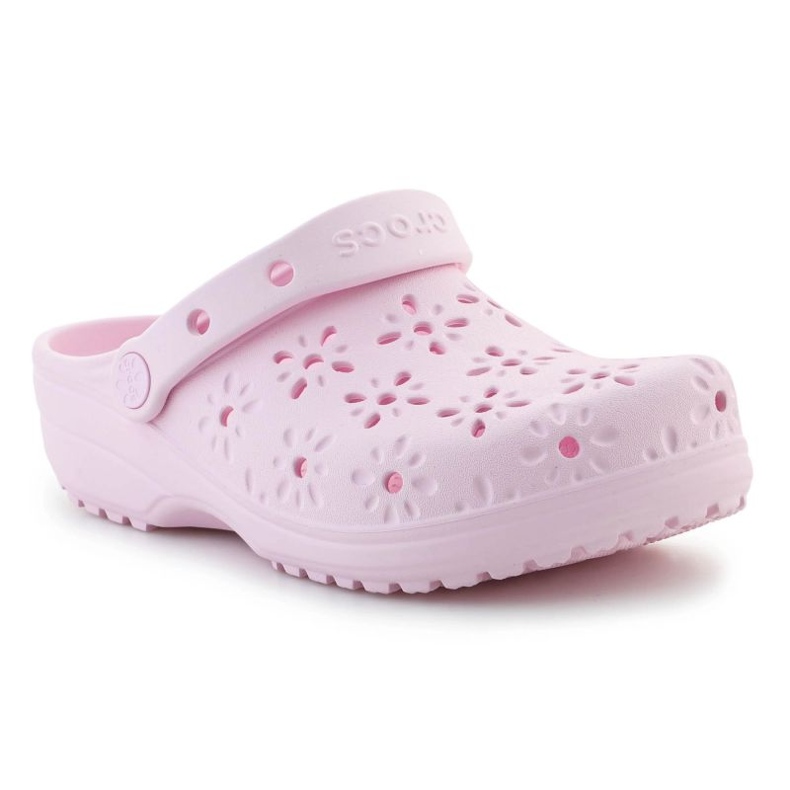 Crocs Classic Floral Cut Out Clog 210927-6W rosa 1
