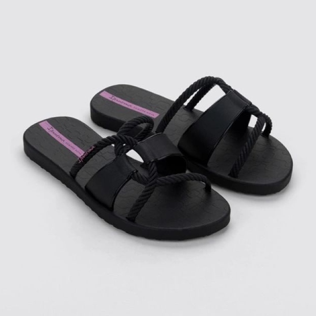 Kvinnors ipanema diversa slidel 27232 BG830 Black Flip -flops svart 3