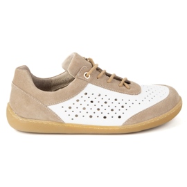 Olivier Barfota kvinnor minimalistiska sneakers 1769pol vit perforerad 1
