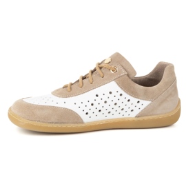 Olivier Barfota kvinnor minimalistiska sneakers 1769pol vit perforerad 2