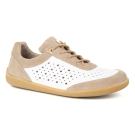 Olivier Barfota kvinnor minimalistiska sneakers 1769pol vit perforerad 3
