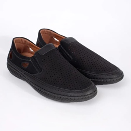 Svart Openwork herrskor 3