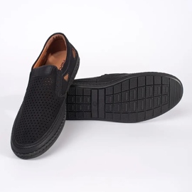 Svart Openwork herrskor 4