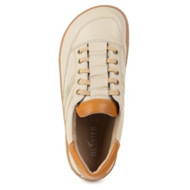 Sneakers Barefoot Women's Kaia Olivier - Light Beige Leather Shoes 9