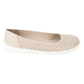 Olivier Barfota kvinnors minimalistiska ballerinas gled 1771pol openwork beige 1