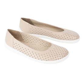 Olivier Barfota kvinnors minimalistiska ballerinas gled 1771pol openwork beige 4