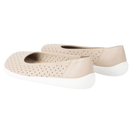 Olivier Barfota kvinnors minimalistiska ballerinas gled 1771pol openwork beige 5