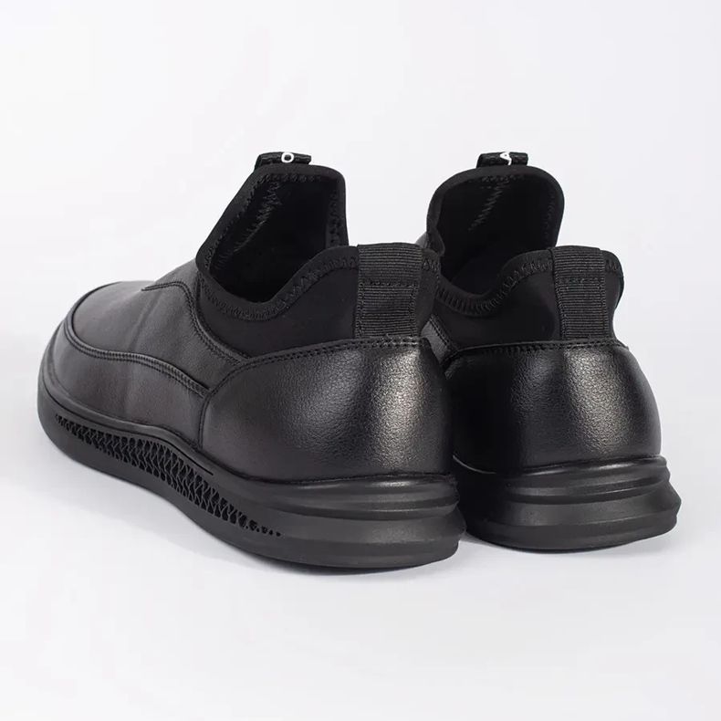 Jag gled i eko-läderskor svart 1