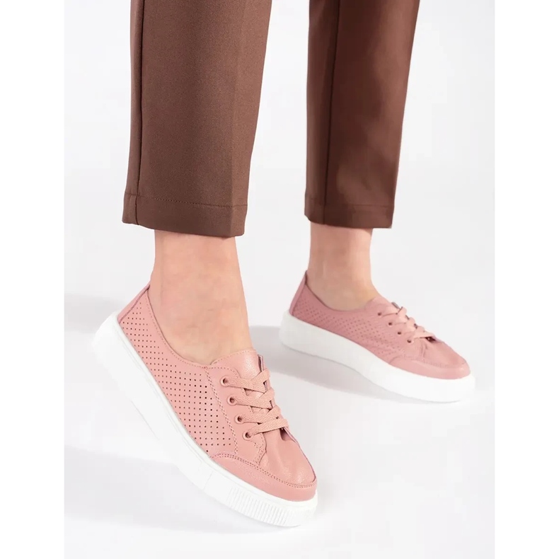 Rosa openwork sneakers bundna Sergio Leone 2