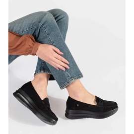 Goodin Suede Loafers på en tjock svart sula 4
