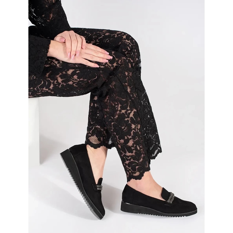 Goodin Svarta loafers i mocka 1