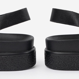 Goodin Svarta eleganta sandaler på plattformen 1