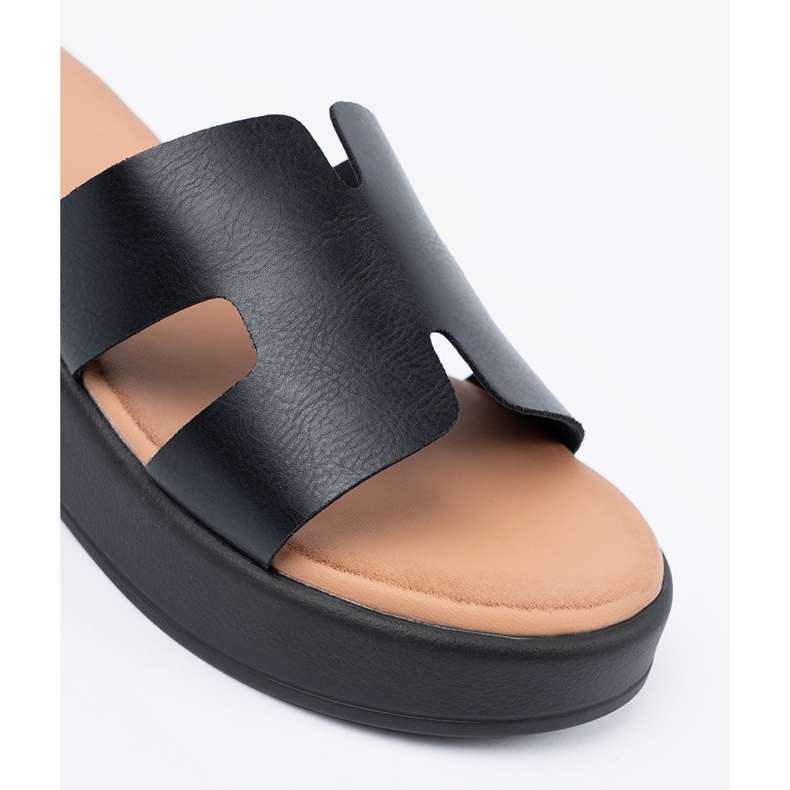 Seastar Kvinnors svarta plattforms tofflor 2