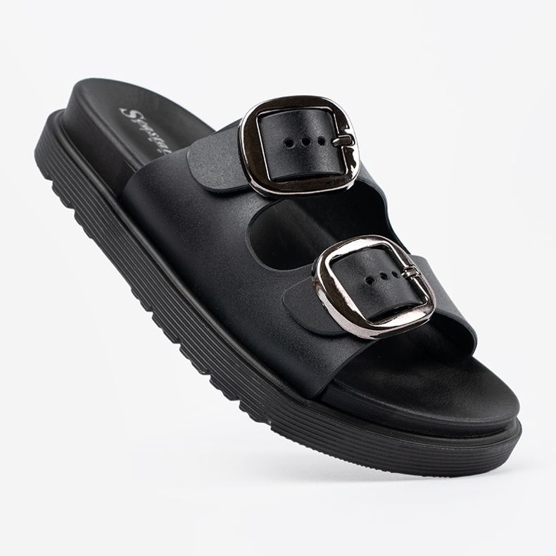 Seastar Svarta flip flops med silverspännen 1
