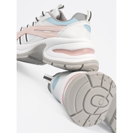 Pastellkvinnors sportskor på plattformen rosa 1