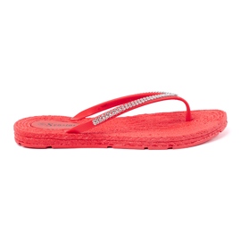 Seastar Röda flip -flops med zirkoner 2