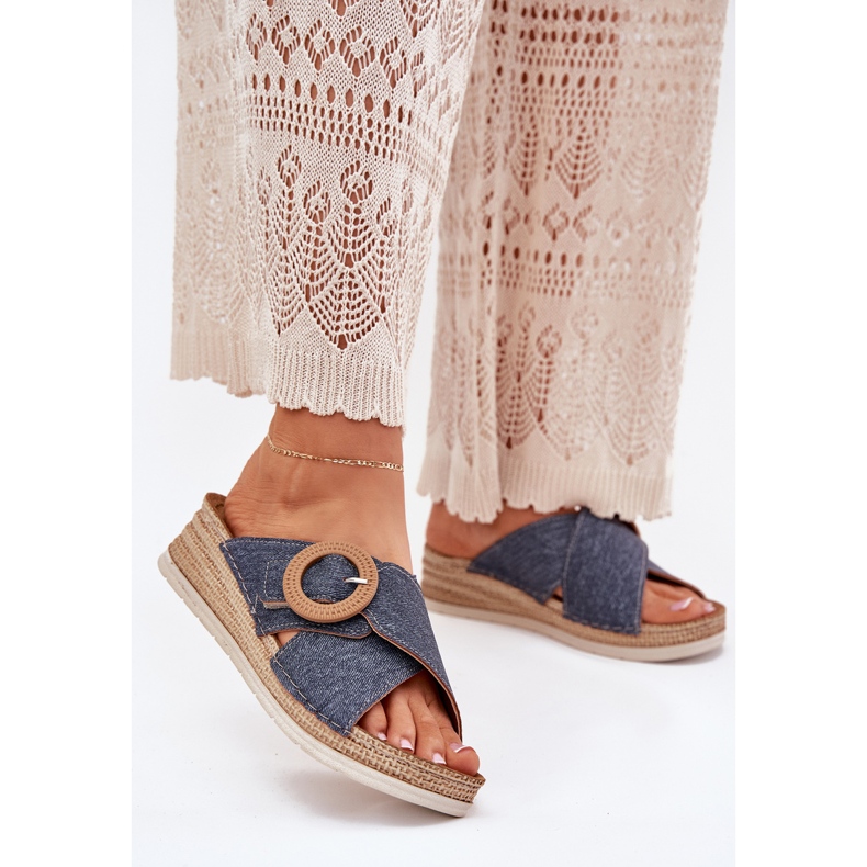 Kvinnokilar med en dekorativ inBlu RV000012 Blue Buckle Blue blå 2