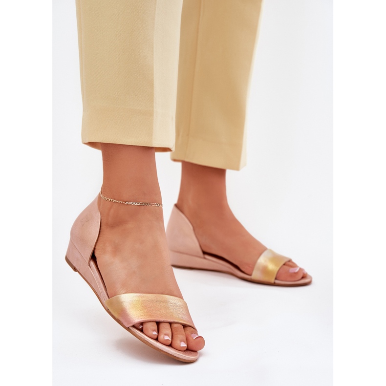 Maciejka lädersandaler 01971-72 rosa guld 2