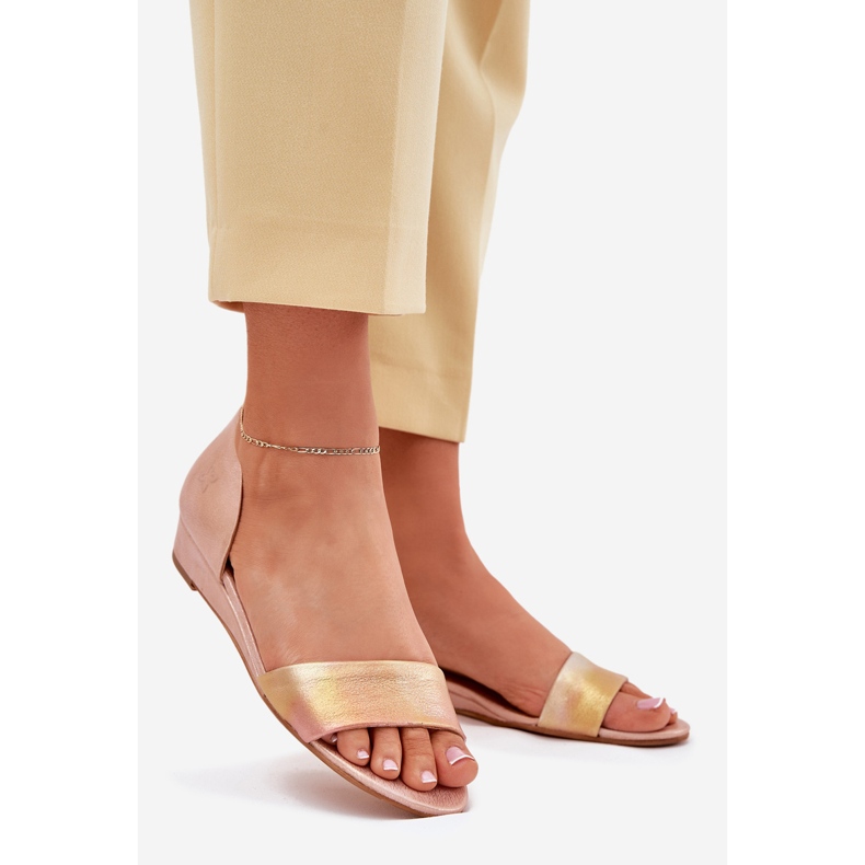 Maciejka lädersandaler 01971-72 rosa guld 1