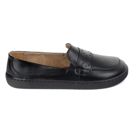 Olivier Barfota inga kvinnors loafers med en bred polsk svart svart 1