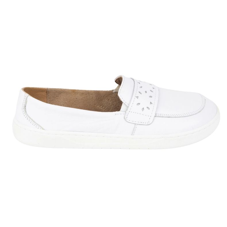 Olivier Kvinnors barfota Inga Loafers med en bred polsk vit front 2