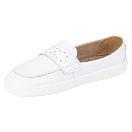 Olivier Kvinnors barfota Inga Loafers med en bred polsk vit front 3