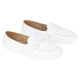 Olivier Kvinnors barfota Inga Loafers med en bred polsk vit front 4