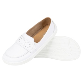 Olivier Kvinnors barfota Inga Loafers med en bred polsk vit front 6