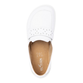 Olivier Kvinnors barfota Inga Loafers med en bred polsk vit front 8