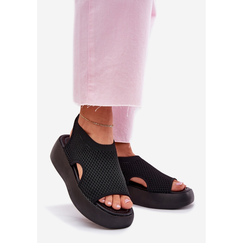 Platformsandaler för kvinnor Svarta 1