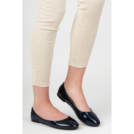 Lackerade ballerinor blå 1