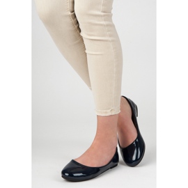 Lackerade ballerinor blå 2