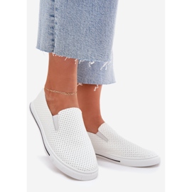 Slocked Eco Leather Women's Sneakers Sneakers med inskriptionen White vit 1