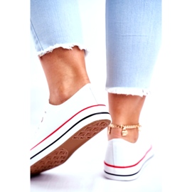 News Sneakers i tyg för kvinnor, vita 4