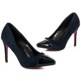 Erynn Marinblå stiletter i mocka 1