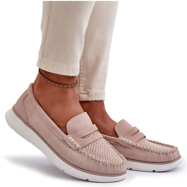 Mockeloafers på Sergio Leone SP012 Beige -plattformen 5