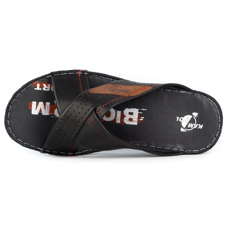 Kampol Skinntofflor herr 216KAM svart 6