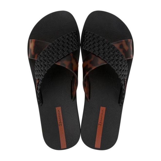 IPANEMA SLIDE SLIDA 27214 BC402 Black Leopard Flip -flops svart 2