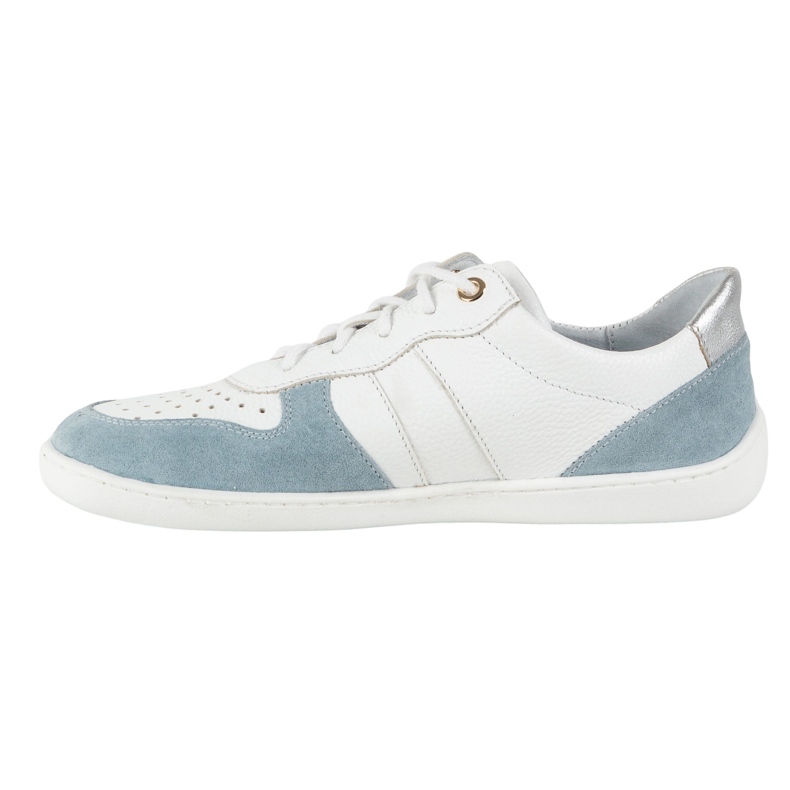 Barefoot Leather Shoes Olivier 1773Pol - Light Minimalist Sneakers White With Blue vit 2