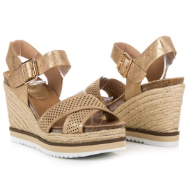 Kylie Sandaler med kil gul 1