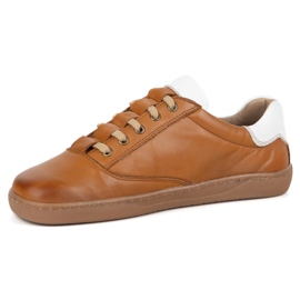 Olivier Kvinnors barfota sneakers - bruna läderskor 3