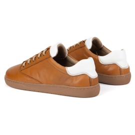 Olivier Kvinnors barfota sneakers - bruna läderskor 6